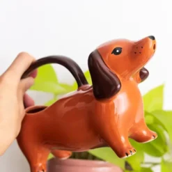 Regadera original en forma de perro salchicha