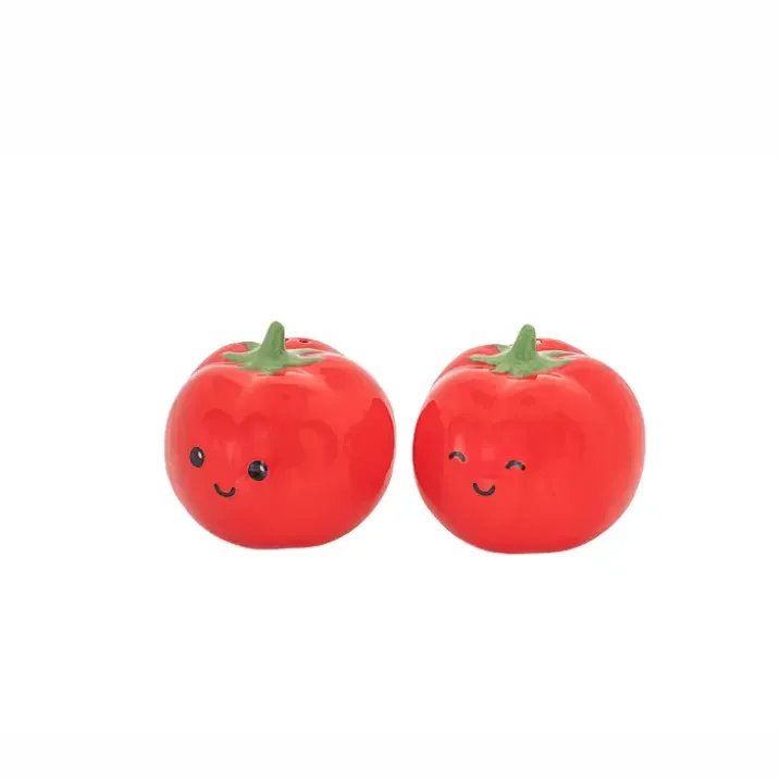Salero y pimentero con forma de tomatitos