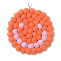 Salvamanteles de lana Smiley