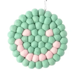 Salvamanteles de lana Smiley