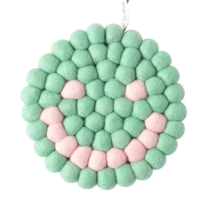 Salvamanteles de lana Smiley