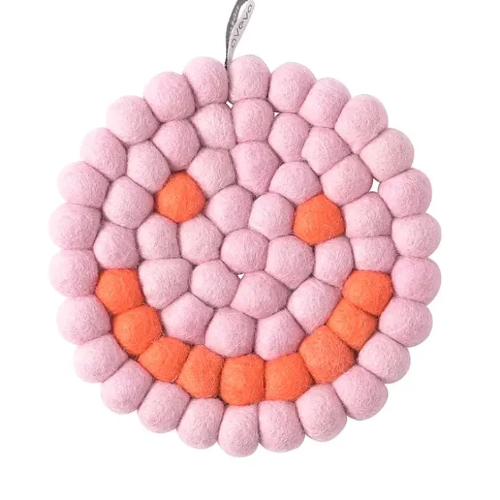 Salvamanteles de lana Smiley
