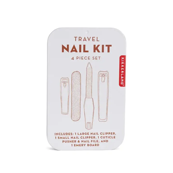 Set de manicura para viajes en estuche metálico
