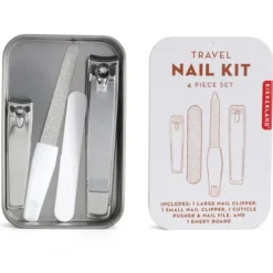 Set de manicura para viajes en estuche metálico