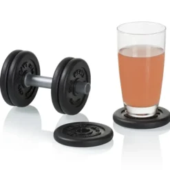 Set de 6 posavasos en forma de pesas