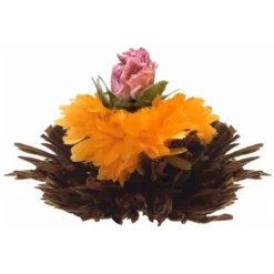 Set de regalo con 12 flores de té en caja de madera