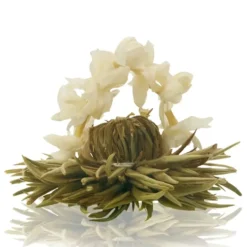 Set de regalo con tetera y 6 variedades de flores de té blanco