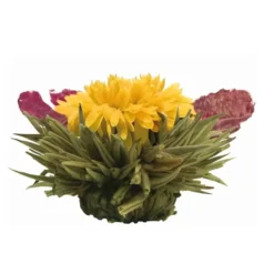 Set de regalo con tetera y 6 variedades de flores de té blanco