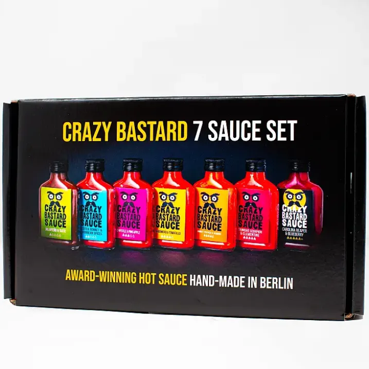 Set de 7 salsas picantes Crazy Bastard