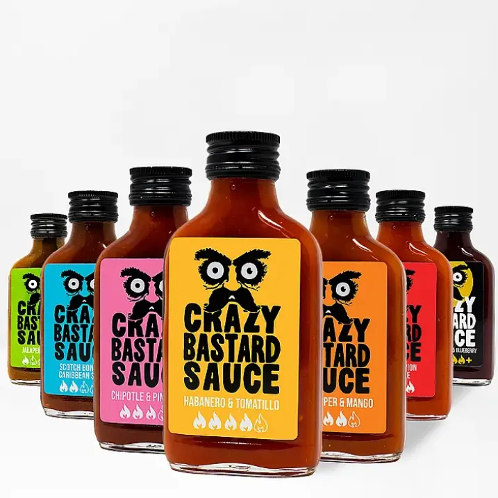 Set de 7 salsas picantes Crazy Bastard