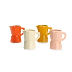 Set de tacitas espresso con forma de cafetera