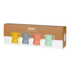 Set de tacitas espresso con forma de cafetera