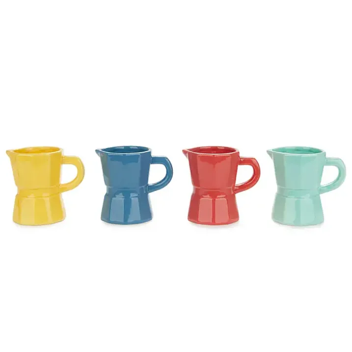 Set de tazas de café con forma de cafetera