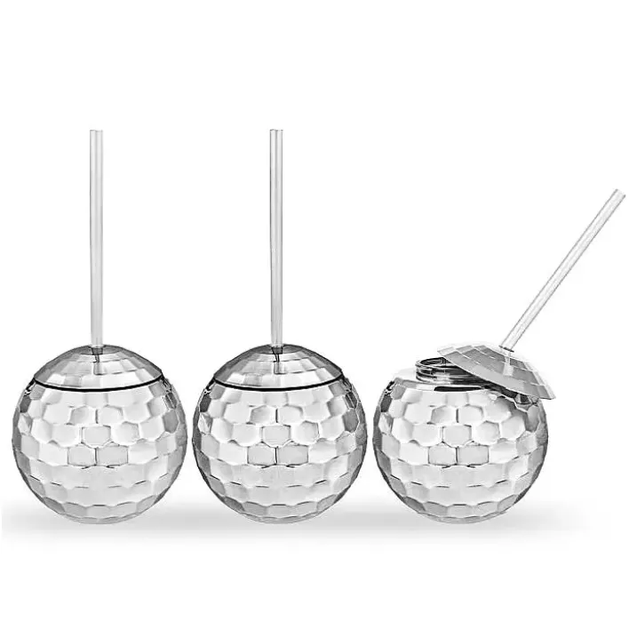 Set de 3 vasos en forma de bola disco