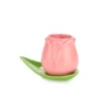 Set tazas café con forma de tulipán