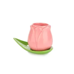 Set tazas café con forma de tulipán