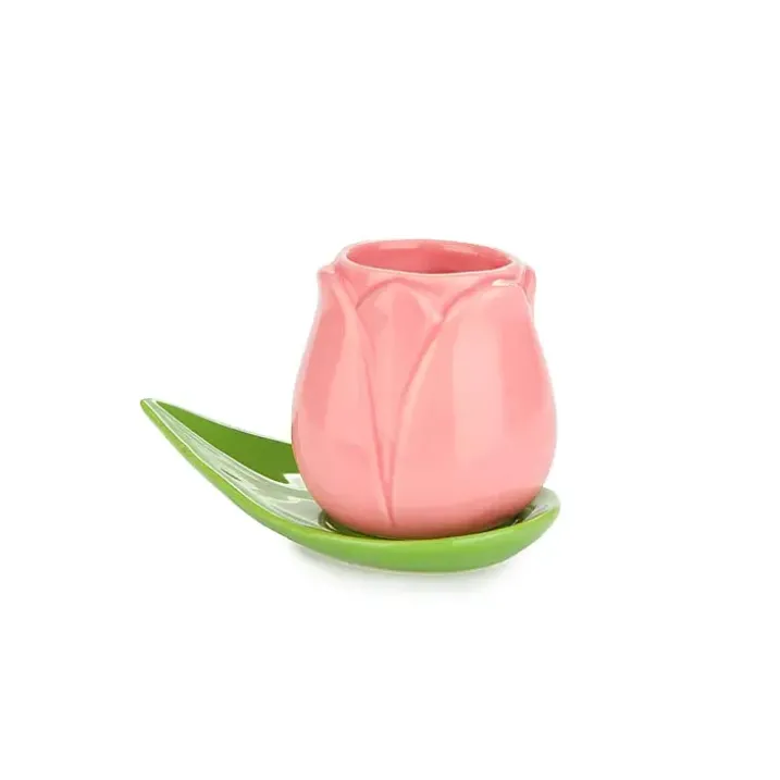 Set tazas café con forma de tulipán