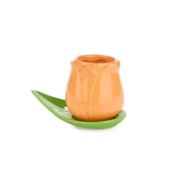 Set tazas café con forma de tulipán