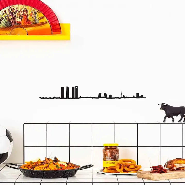 Siluetas de ciudades decorativas para pared
