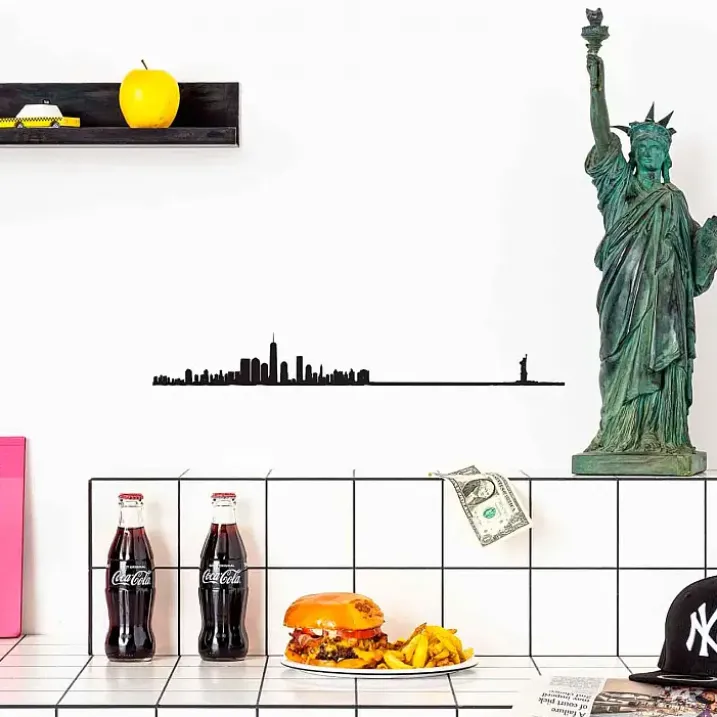 Siluetas de ciudades decorativas para pared