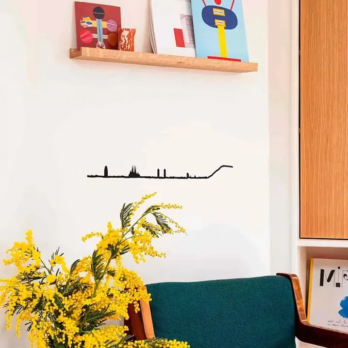 Siluetas de ciudades decorativas para pared