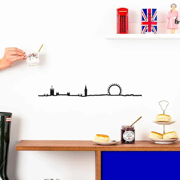 Siluetas de ciudades decorativas para pared
