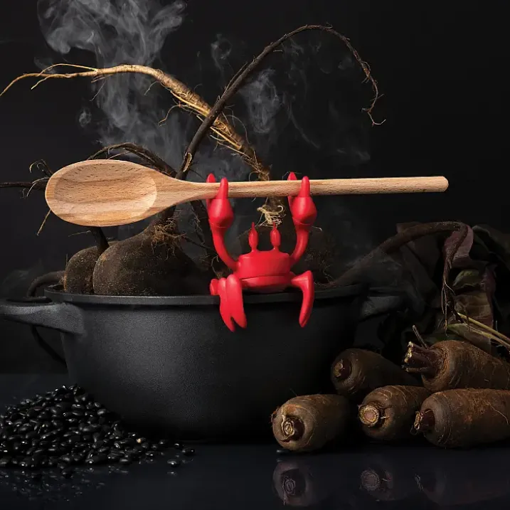 Soporte para cucharas de cocina con forma de cangrejo