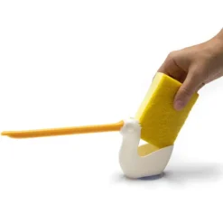Soporte para estropajo y bayeta con forma de pelícano
