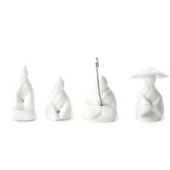 Soportes para bolsitas de té con forma de pescadores chinos