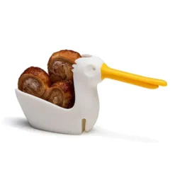 Soporte y colgador de bolsitas de té en forma de pelícano