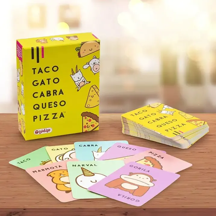 Taco Gato Cabra Queso Pizza, juego de cartas