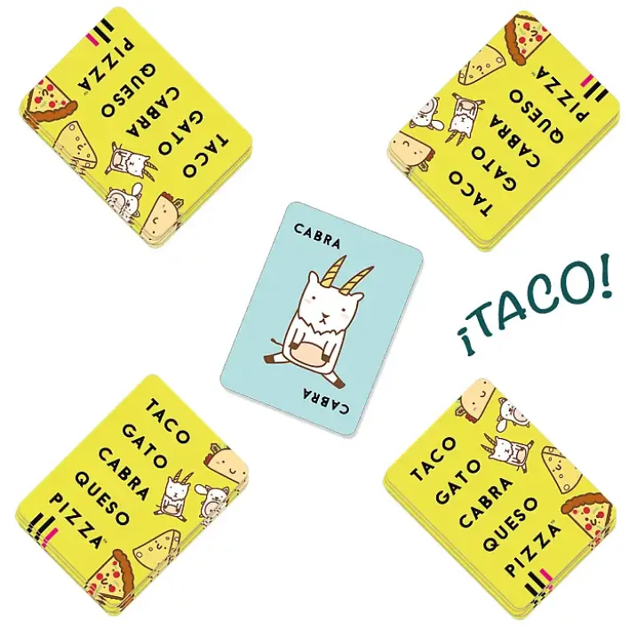 Taco Gato Cabra Queso Pizza, juego de cartas