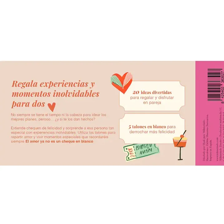 Talonario para parejas. 20 experiencias románticas