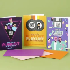Tarjetas de cumpleaños con playlist Te quedaste en...