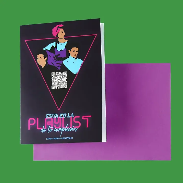 Tarjetas de cumpleaños con playlist Te quedaste en...