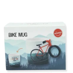 Taza con bicicleta en 3D