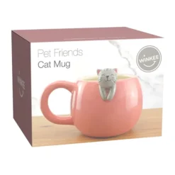 Taza con gatito asomando