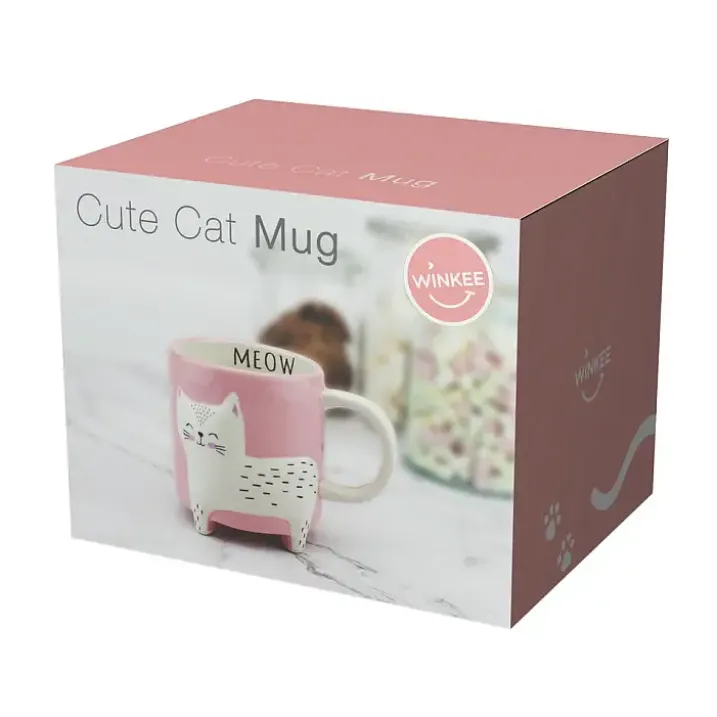 Taza con gato en relieve
