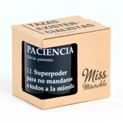 Taza con mensaje Definición de paciencia