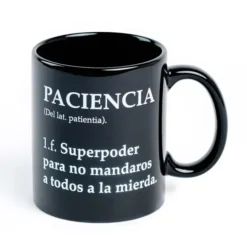 Taza con mensaje Definición de paciencia