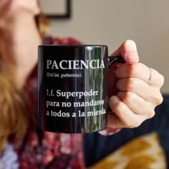 Taza con mensaje Definición de paciencia