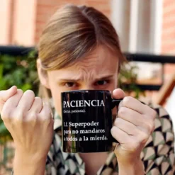 Taza con mensaje Definición de paciencia