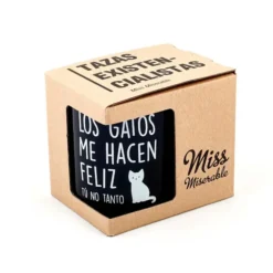 Taza con mensaje Los gatos me hacen feliz tú no tanto