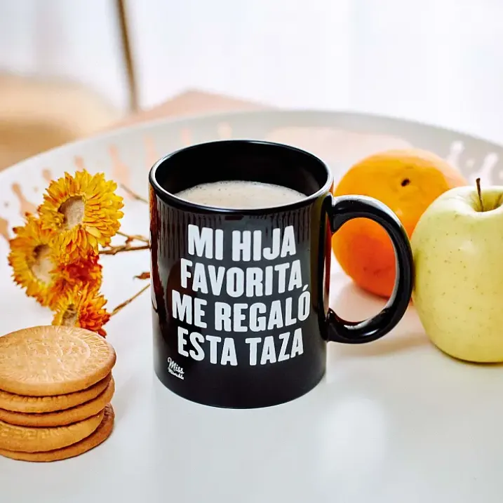 Taza con mensaje Mi hija favorita me regaló esta taza