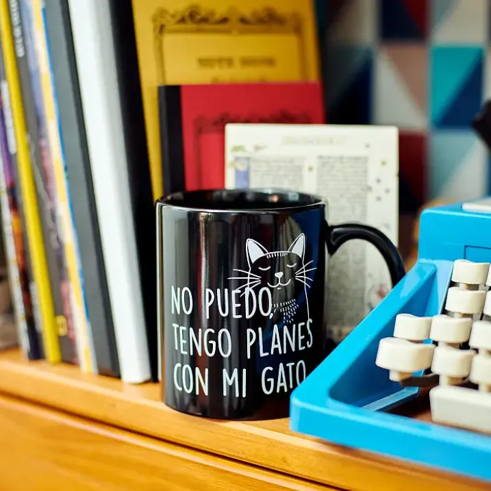Taza con mensaje No puedo tengo planes con mi gato