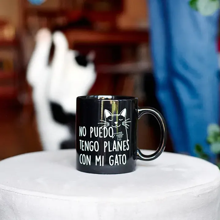 Taza con mensaje No puedo tengo planes con mi gato