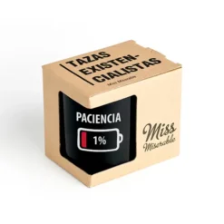 Taza con mensaje Paciencia 1%