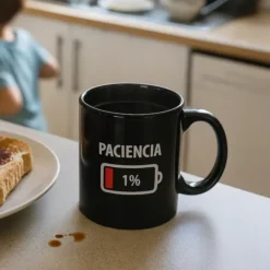 Taza con mensaje Paciencia 1%