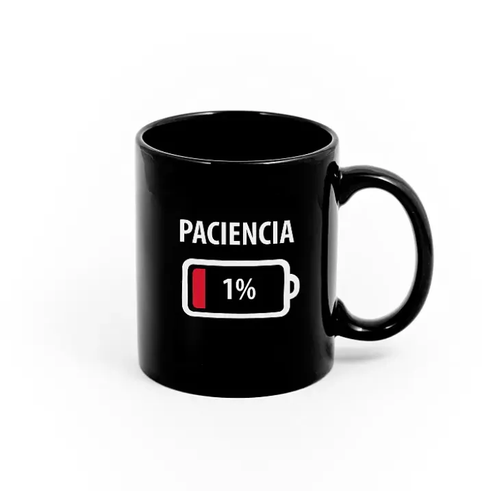 Taza con mensaje Paciencia 1%