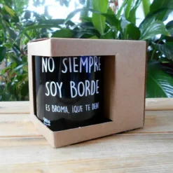 Taza con mensaje para bordes